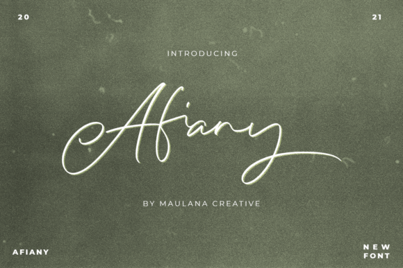 Afiany: A Refined Script Font for Elegant Editorial Design