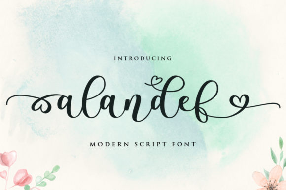 Alandef: A Romantic Script Font for Web Design