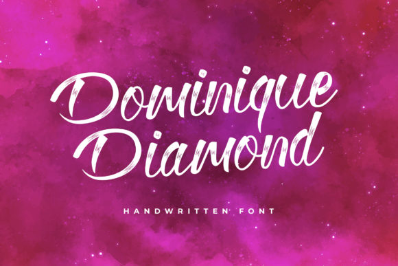 Dominique Diamond: A Bold Script Font for Crafters & Product Designers