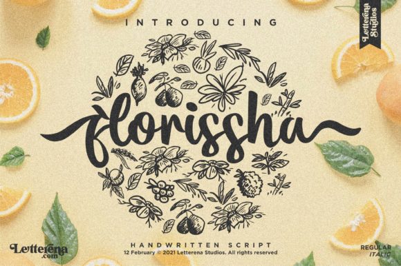 Florissha: A Romantic Script Typeface for Marketers