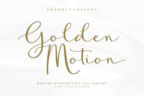 Golden Motion: A Premium Script Font for Web Design