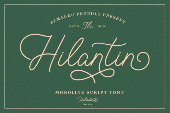 Hilantin: A Romantic Handwritten Font for Makers