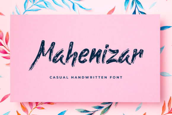 Mahenizar: A Cool, Brushed Handwritten Font for Modern Editorial Design