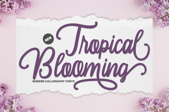 Tropical Blooming: A Fresh Script Font for Branding